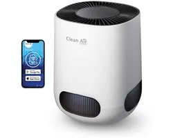Clean Air Optima® CA-502 Desktop Smart - Intelligente HEPA Ionisator Luchtreiniger - 360° Airflow - Extreem stil met sleepmode! <10dB(A)!