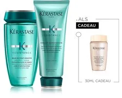Kérastase Resistance Extensioniste Duo + Cadeau - Shampooing 250 ml & Après-shampoing 200 ml + Leave-In 50 ml en cadeau - Pour des Cheveux plus forts et plus longs - Stimule la pousse des cheveux