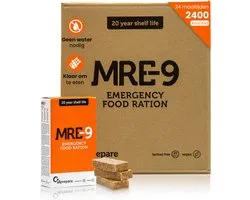 Ration d'urgence MRE-9 - 24 jours - Durée de conservation de 20 ans - Vitamines Extra - Sans lactose - Aliment d'urgence