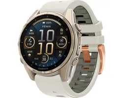 FFO2World Bracelet en Siliconen bicolore style Fenix ​​​​8 - QuickFit 20 mm - Or rose-gris sable - Pour Garmin Fenix8 43MM/7S/7S pro/7S Solar/7S Sapphire Solar/6S/6S Pro/5S/5S Plus/instinct 2S/descente mk3 43mm/descente mk3i 43mm/Epix Pro 42MM