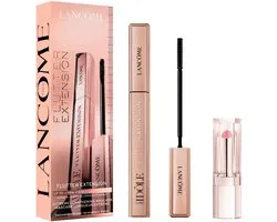 Lancôme Lash Idôle Flutter Extension Makeup Duo Routine Geschenkset: Lash Idôle Flutter Extension Mascara Zwart & Mini Lip Idôle Butterglow Lippenbalsem Travel Size - Cadeaupakket voor Dames 2 Stuks