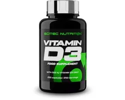Scitec Nutrition® - Vitamin D3 (250 capsules) - vitamine d - cholecalciferol - Voor het behoud van sterke botten en tanden - Ondersteunt het immuunsysteem - vitaminen