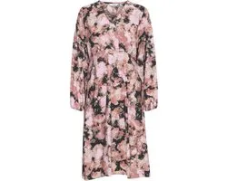 b.young - BYIBINE AOP VNECK DRESS - Dames - Midi jurken