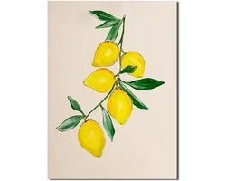 Lemon Scandinavian Style Poster Kitchen Canvas Fruit Wall Art for Living Room Nordic Modern Home Decor 30 x 40cm 1 PS - ShopVlot