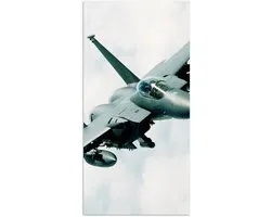 Poster 40x80 cm - Een witte straaljager van de Royal Air Force in Engeland - Posters - Kamer decoratie - Wanddecoratie woonkamer - Muurdecoratie slaapkamer