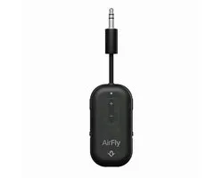 Twelve South AirFly Pro 2 – Geniet van In-Flight Entertainment met Draadloze Hoofdtelefoons – Koppel Twee Sets Draadloze Hoofdtelefoons voor Gedeeld Luisteren – Meer dan 25 Uur Batterijduur - Zwart