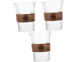 Ciieeo 3pcs Washing Cup Glass Cups Glasses Drinking Glasses Clear Glasses Toothbrush Mugs Exquisite Toothbrush Cup Water Cups Toothbrush Mug Glass Toothbrush Holder Lovers