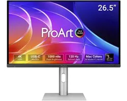 ASUS ProArt Display PA279CDV - Moniteur de design graphique 4K OLED - 99% DCI-P3, ΔE < 1.5 - USB-C 96W - Hub USB - 120Hz - 27 Pouces