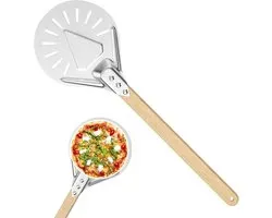Pelle à pizza - spatule à pizza - spatule à pizza en aluminium - avec manche en bois - 55 cm - pelle à pizza pour pizza maison