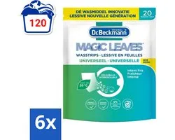 Dr. Beckmann - Magic Leaves Universal - Bandes de cire - Linge Witte et couleur - 20 lavages - Pack économique - 6 pièces
