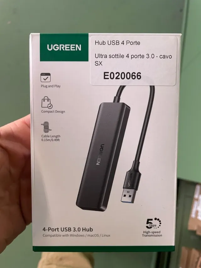 UGREEN Hub USB 3.0 con 4 Porte Sdoppiatore Adattatore Multiporta Alta velocità