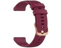 Siliconen bandje - geschikt voor Garmin Venu 2s / 3s / 4 (41mm) / Vivoactive 4s / Forerunner 255s / 265s - Huawei Watch GT 5 Pro - 42mm / GT 6 / GT 5 / GT 4 - 41mm - bordeauxrood