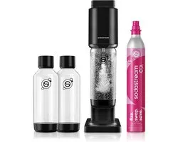 Sodastream Fresh™ zwart bruiswatertoestel, inclusief 1L bruiswaterfles en quick connect CO₂ cilinder
