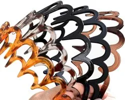 5 Stuks Dames Haarbanden - Zig Zag - Diadeem - Plastic - Vrouwen - Dames - Tieners - Meiden - Lichtgewicht - Hardlopen - Atletisch - Gym - Dans - Yoga - Haarband Voor Mannen En Vrouwen - Haarband Sport - Haaraccessoires - Duurzaam