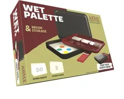 The Army Painter Wet Palette, Voor Acrylverf, Incl. 50 Hydro Sheets, 2 Hydro Foams & Verfkwast Opslag - Voor Miniatuur Schilderen, Dnd & Warhammer