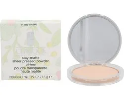 Clinique Stay-Matte Sheer Pressed Powder poudre de visage 01 Stay Buff 7 g