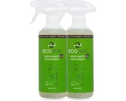 Ecodor EcoShield Duo Pack - Afvalbak Ontgeurder - Geurverwijderaar - Anti Geur Spray - Ontgeurder - Luchtverfrisser - Geurvreter - 2x 500 ml
