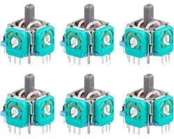 3D Joystick Module, Eeekit 6 Stuks 3D Analoge Joystick Module Sensor Stick Vervanging, Analoge Stick Joystick Duimstok Vervanging Compatibel Met PS4
