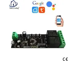 WiFi universele schakelaar 2 kanaals met bediening via APP en kan werken met spraakgestuurde apps. T-2019