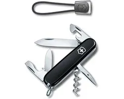 Victorinox Swiss Army Spartan Multitool + lanière 12 Fonctions Zwart/ noir