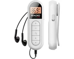 FM Radio, Rechargeable Portable Pocket Transistor Radio with Best Reception,LCD Digital Tuning with Backlight, Stereo Sound, Belt Clip for Jogging,Walking