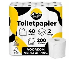Kurtt toiletpapier zacht FSC, 40 rollen
