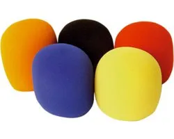 SoundLAB - Gekleurde microfoon plopkappen - Windkapjes - Set van 5 stuks - 35mm