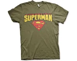 Tshirt Homme DC Comics Superman -XL- Blockletter Logo Vert