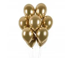 100x Ballon B105 – 30 cm (Or Goud) [reflex chrome] [PRomoballonsBelgium]