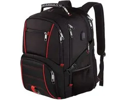 Extra Large Travel Laptop Backpack with USB Charging Port - TSA Friendly Heavy Duty Bag for 17 Inch Laptops