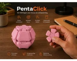 Skushy 2x PentaClick Sakura Rose – Premium Focus Fidget voor Bureau & Onderweg – Compact Desk Gadget – Klikbare Hand Fidget – Modern Pocket Design