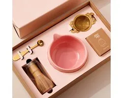 Hey Hey Premium Matcha Set, coffret 5 pièces, rose