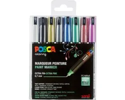 Uni Posca Stiften Metallic Colors PC1MR 0.7 mm lijn