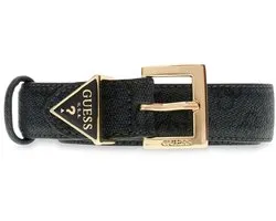 GUESS riem Noelle Adjustable Belt H25 W85 Coal Logo donkergrijs