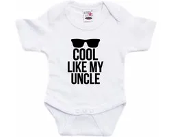 Cool comme mon oncle texte baby barboteuse blanc garçons et filles - Cadeau barboteuse oncle - Vêtements de bébé 56 (1-2 mois)