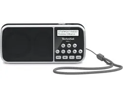 TechniSat VIOLA 3 – draagbare DAB+-radio, FM, LCD-scherm, accu, hoofdtelefoonaansluiting, USB, Aux-ingang, LED-zaklamp, favorietenlijst, klein, draagbaar, luidspreker van 1 watt RMS