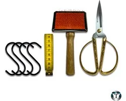 Macramé Pakket | Beginner Benodigdheden  | Beginner Tools | Starter Set | Incl. Handleiding | S-Haken | Macramé Kam | Macramé Schaar | Meetlint | Hobbyschaar | Macramé | Doe Het Zelf | DIY | Wandkleed | Dromenvanger | Plantenhanger | TheOldOmen |