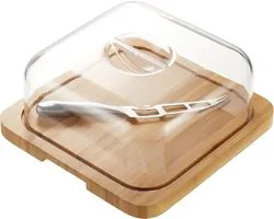 Kaasplank van bamboe - 1 kaasmes van roestvrij staal - Pradel Jean Dubost Cheeseboard