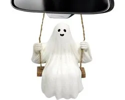 Ghost Car Ornament - Halloween Ghost Home Decor - Achteruitkijkspiegels Decor, Leuke Auto Decor, Hangende Charme, Swingende Ghost Halloween Ornamenten