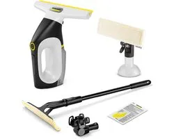 Kärcher Window Vac WV 3 Comfort Extended draadloze ruitenreiniger - Raamwisser looptijd accu 35 minuten voor 105 m² - Ramenwasser voor douche en andere gladde oppervlakken - Verlengsteel - XXL Tank & Douchehaak - Incl. sproeiflacon en microvezeldoek