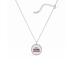 Collier Trump for president 2024 - collier avec pendentif - Président - Partisans de Trump - cadeau d'anniversaire - soutien - cadeau - collier femme - collier homme