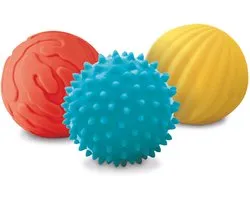 Ludi - 3 Sensorische ballen - Met verschillend Relief - Sensorisch speelgoed - Motorisch speelgoed - Peuter speelgoed