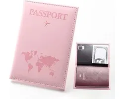 Paspoorthouder - Paspoort Hoesje - Cover - Roze