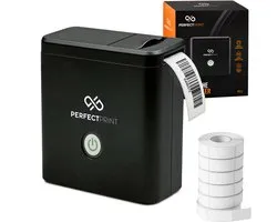 PerfectPrint Labelprinter - Labelmaker - Thermische Printer - Bluetooth - 203dpi - 1200 mAh - incl. 6 stickerrollen