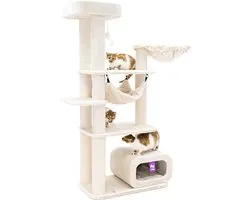 Petrebels Interstate 178 Krabpaal - Crème - Design Krabmeubel - 12 cm Dikke Stammen