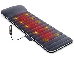 Quvo® Massage Mattress 10 Modi - Massage Matras - Massage Matras Met Warmte - Massagematras - Massagekussen - Massage Apparaat - Volledig Lichaam - Grijs - 62cm x 23cm x 35cm