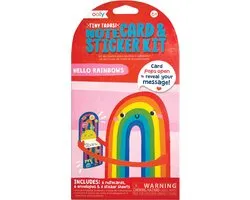 Ooly - Tiny Tadas! Note Cards & Sticker Set - Hello Rainbows