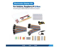 Arduino & Raspberry Pi Compatible Electronics Starter Kit – 400 Point Breadboard, Jumper Wires & Components