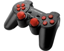 Esperanza EGG106R manette de jeu Gamepad PC, Playstation 2, Playstation 3 analogique / numérique USB 2.0 noir, rouge