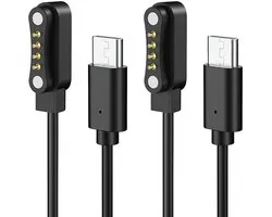 USB-C Oplaadkabel 2-Pack voor PLAUD Note AI - 3.3FT Snellader, Vervangende Oplaadkabel voor Note Pro AI Voice Recorder, Zwart